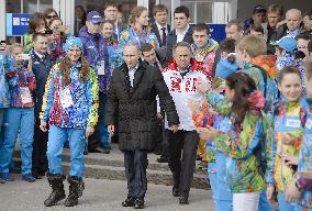 Russian Pres. Putin appears at Olympic Village