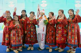 Burranovskiye Babushki folk band entertains media in Sochi