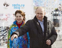 Putin at athletes village