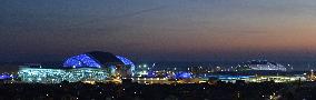 Sochi Olympic Park shows attractive night scene