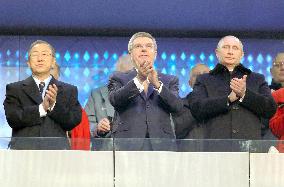 Ban, Bach, Putin applaud during Sochi Olympics opening ceremony