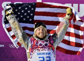 Sage Kotsenburg of U.S. Sochi Olympic men's snowbord slopestyle