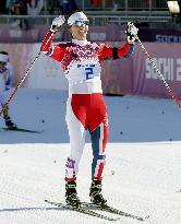 Norway's Marit Bjoergen wins Olympic women's 15-kilometer skiathlon