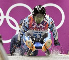 Japan's Kanayama competes in men's singles luge