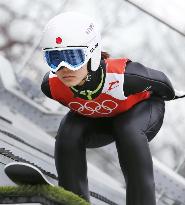 Japan's Takanashi makes trial jump in women's normal hill