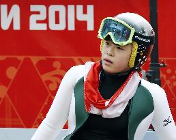 Ski jumper Yamada practices at Sochi