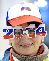 Fan shows Sochi Olympic spirit with '2014' glasses