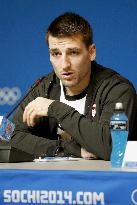 Canadian ice hockey's Bergeron meets press in Sochi