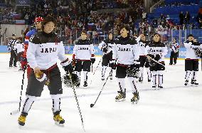 Japan knocked out of medal rounds by Russia in women's ice hockey prelim