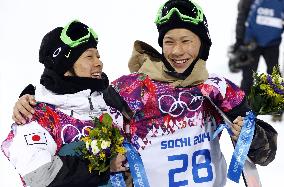 Japan's Hirano, Hiraoka win medals in men's snowboard halfpipe