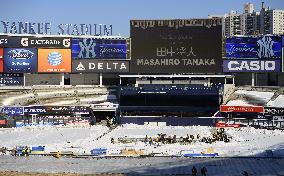 Tanaka's name on Yankee Stadium scoreboard