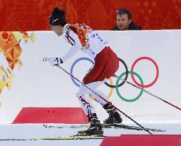 Japan's Nordic combined skier A. Watabe starts 10km race