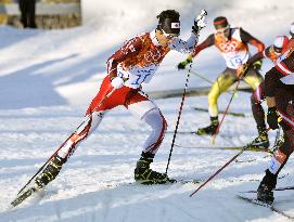 Japan's Y. Watabe competes in Nordic combined normal hill