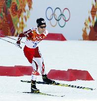 Japan's A. Watabe dashes in Nordic combined normal hill