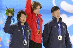 Podladtchikov, Hirano, Hiraoka at award ceremony