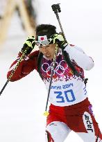 Japan biathlete Isa starts for 20km cross-country skiing after shooting