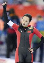 China's Zhang takes gold in women's 1,000m speed skating