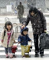 Snowing across Japan