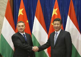 Hungarian prime minister in China