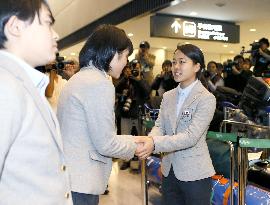 Ski jumper Takanashi bids farewell to teammates on return to Japan