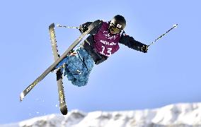 Japan's Tsuda soars during practice for men's ski halfpipe