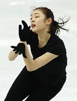 S. Korean figure skater Kim practices in Sochi