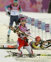 Japan's Suzuki in women's biathlon 15km