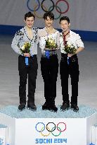 Hanyu gold, Chan silver, Ten bronze in men's figure skating