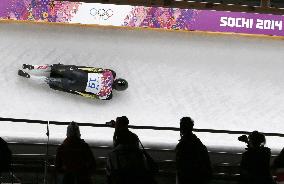 Japan's Sasahara competes in men's skeleton