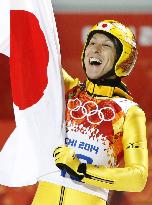 Japan's Kasai wins silver in men's large hill jump