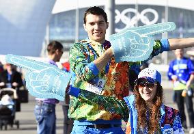 Sochi volunteers help guide visitors at Olympic Park