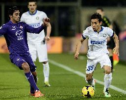 Nagatomo dribbles in Inter Milan's win over Fiorentina