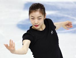 S. Korean figure skater Kim practices in Sochi