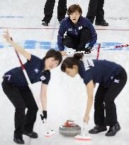 Japan curlers against Switzerland in Sochi