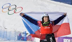 Czech Republic's Samkova wins Olympic women's snowboard cross