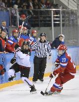 Japan vs Russia in ice hockey at Winter Games