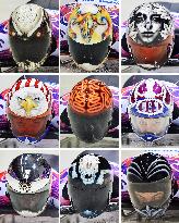 Skeleton Olympians helmets in Sochi