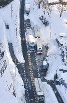 Heavy snow in Japan