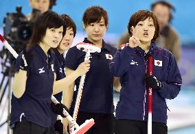 Japan against China in women's curling in Sochi