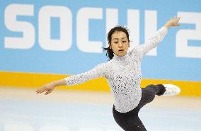 Japan's Asada at practice session in Sochi