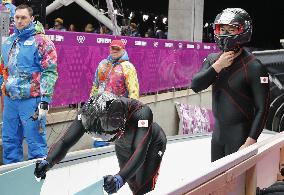 Team Japan in two-man bobsleigh at Sochi Games