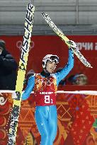 Japan's Shimizu in team ski jumping at Sochi Games