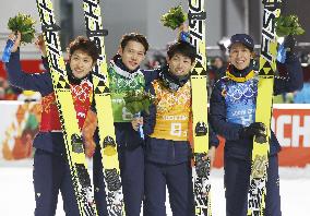 Japan wins bronze in team ski jumping at Sochi Games