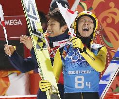 Japan wins bronze in team ski jumping in Sochi