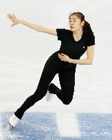 South Korea's Kim prepares for women's short program