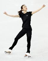 South Korea's Kim prepares for women's short program