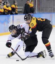 Japan vs Germany in women's ice hockey in Sochi