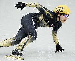 Japan's Sakai races in women's 1,000m short track heat