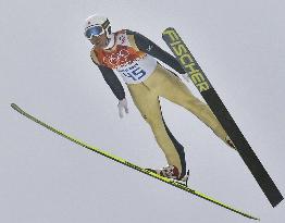 Watabe's jump in Nordic combined large hill