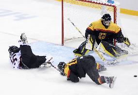 Japan vs Germany in women's ice hockey in Sochi